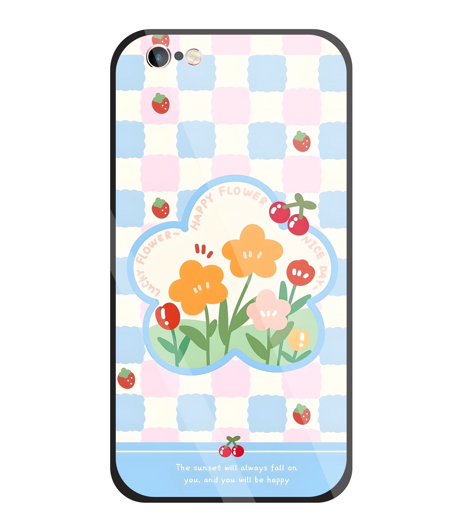 Cherry Blossom Glass Case For Apple iPhone 6 +