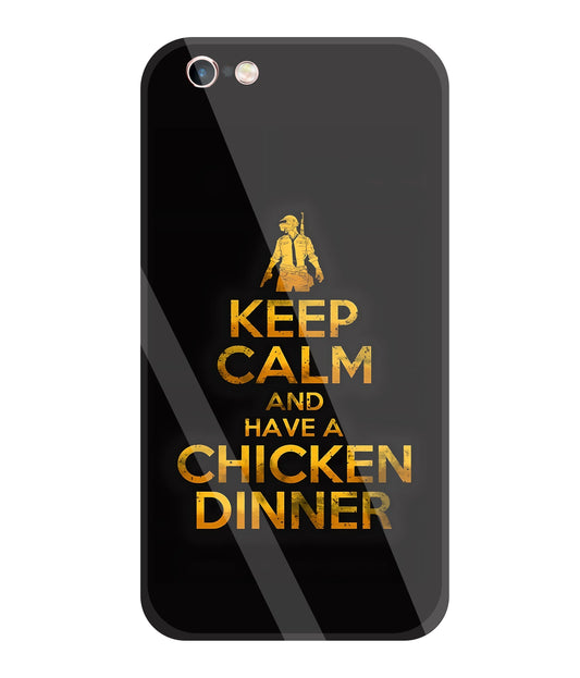 Chicken Dinner Glass Case For Apple iPhone 6 +