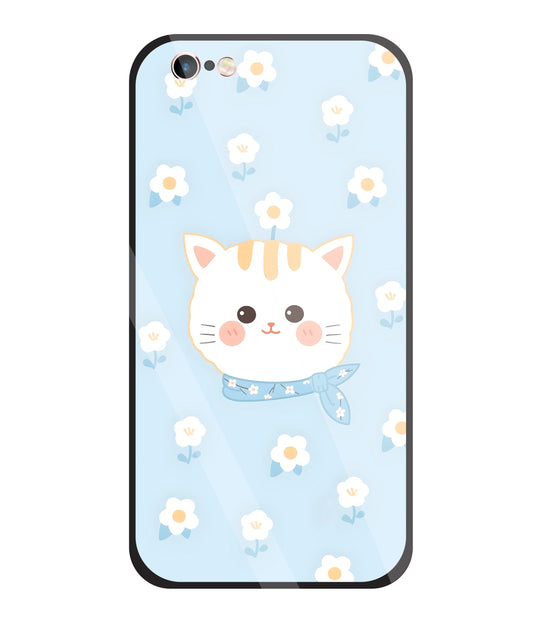 Cute Kitten Glass Case For Apple iPhone 6 +