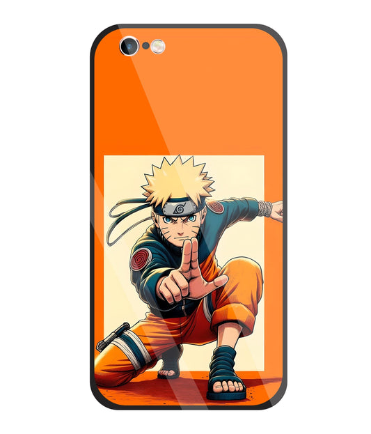 Cute Naruto Glass Case For Apple iPhone 6 +