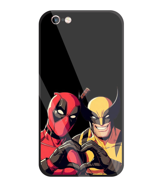Deadpool And Wolverine Glass Case For Apple iPhone 6 +