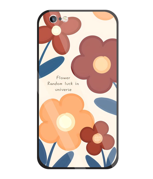 Flower Random Luck Glass Case For Apple iPhone 6 +