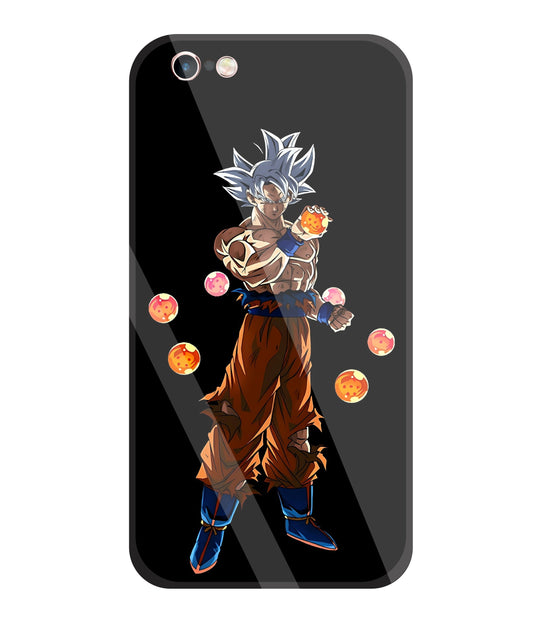 Goku With Dragon Balls Glass Case For Apple iPhone 6 +