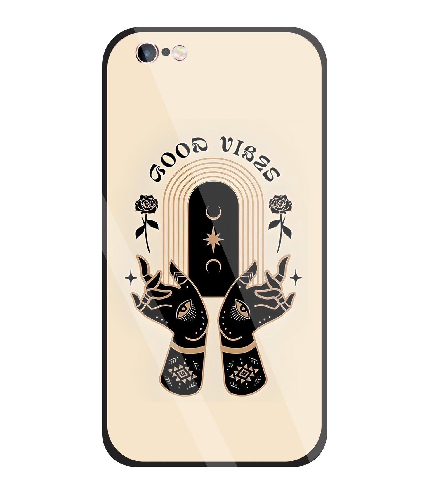 Good Vibes Hands Glass Case For Apple iPhone 6 +