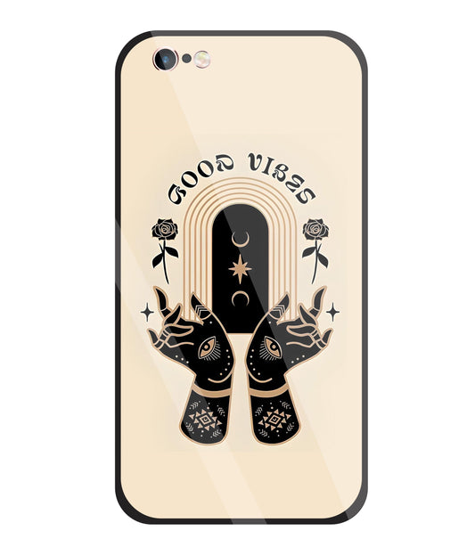 Good Vibes Hands Glass Case For Apple iPhone 6 +