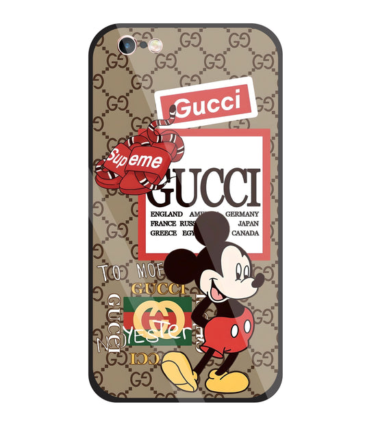Gucci Mickey Glass Case For Apple iPhone 6 +