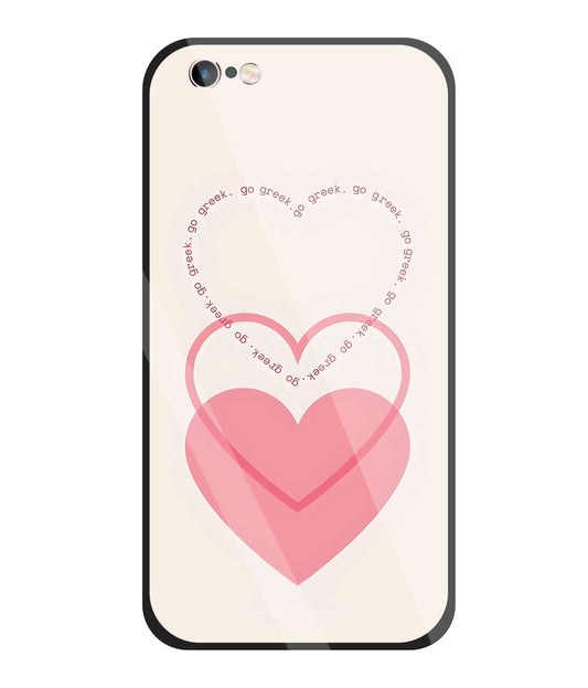 Heart Glass Case For Apple iPhone 6 +