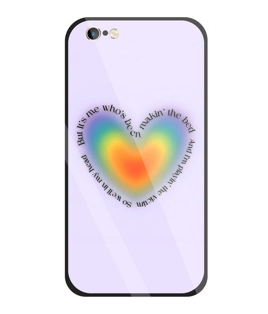 Heart With Neon Colour Glass Case For Apple iPhone 6 +