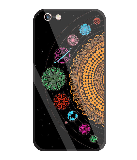 Mandala Patterns Universe Glass Case For Apple iPhone 6 +