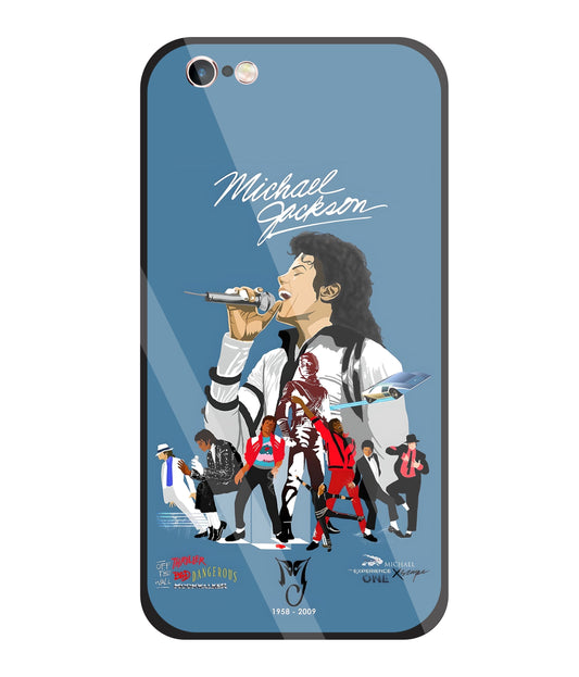 Michael Jackson Mashup Glass Case For Apple iPhone 6 +