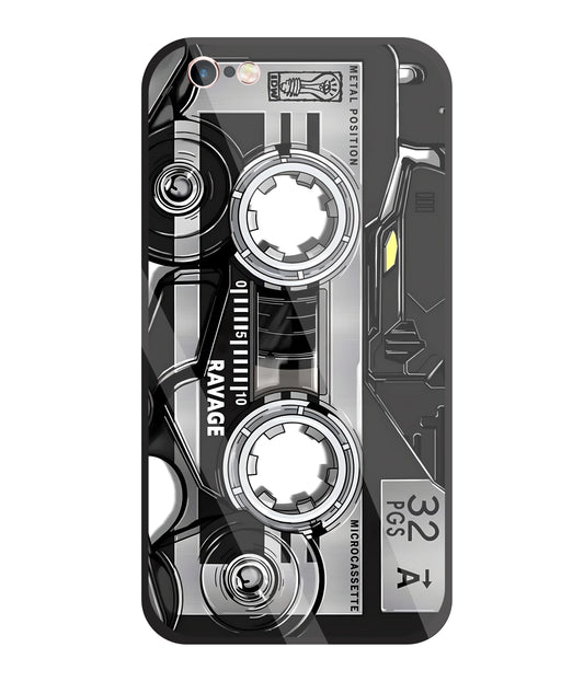Microcassette Glass Case For Apple iPhone 6 +
