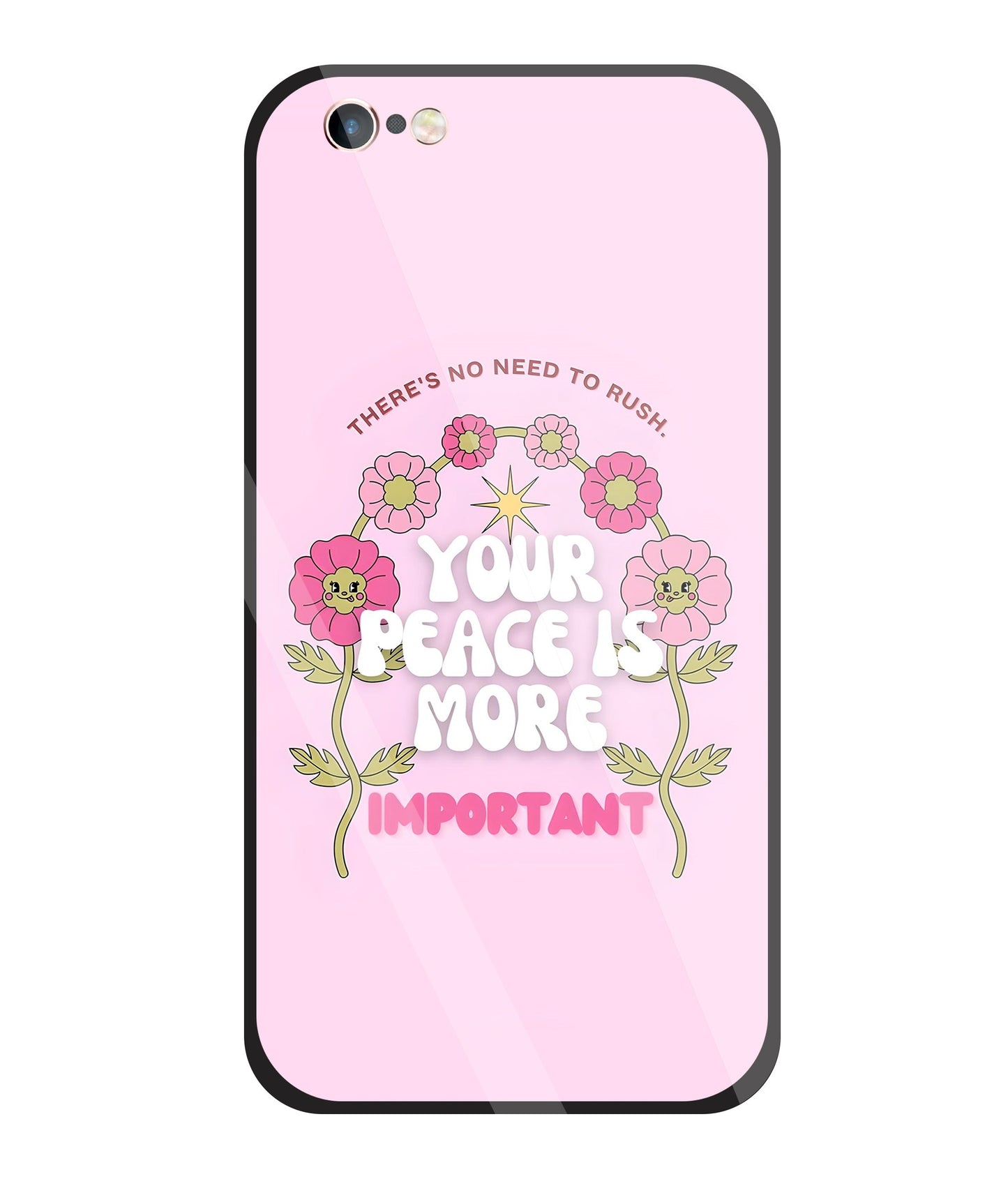 Peace Is More Important Glass Case For Apple iPhone 6 +