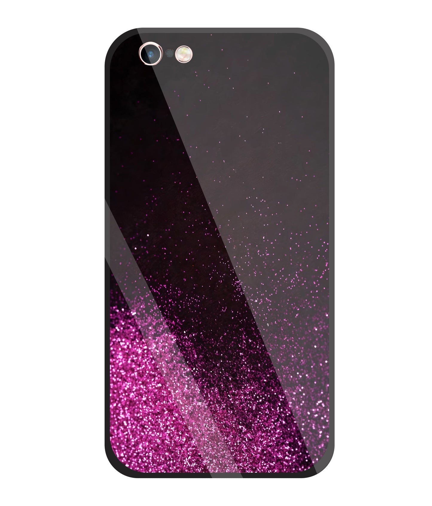 Pink Glitters Glass Case For Apple iPhone 6 +