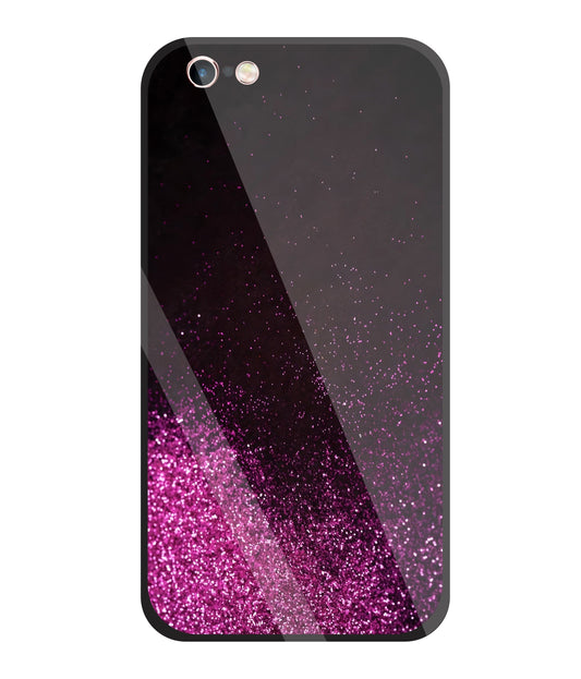 Pink Glitters Glass Case For Apple iPhone 6 +