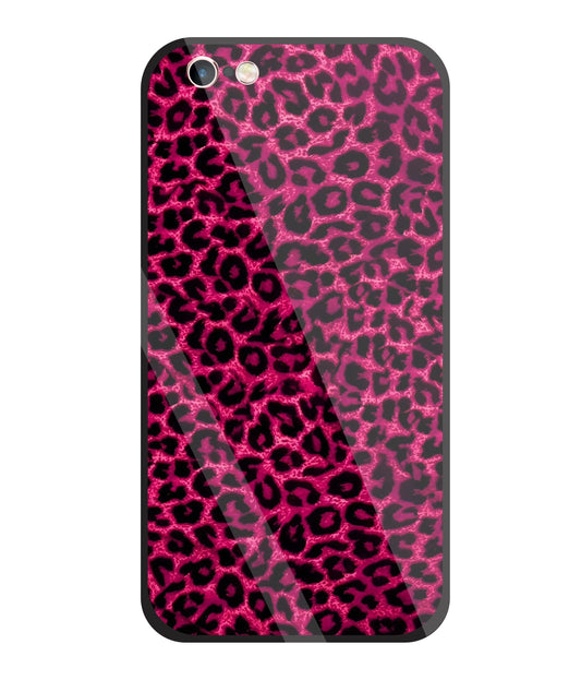 Pink Leopard Glass Case For Apple iPhone 6 +