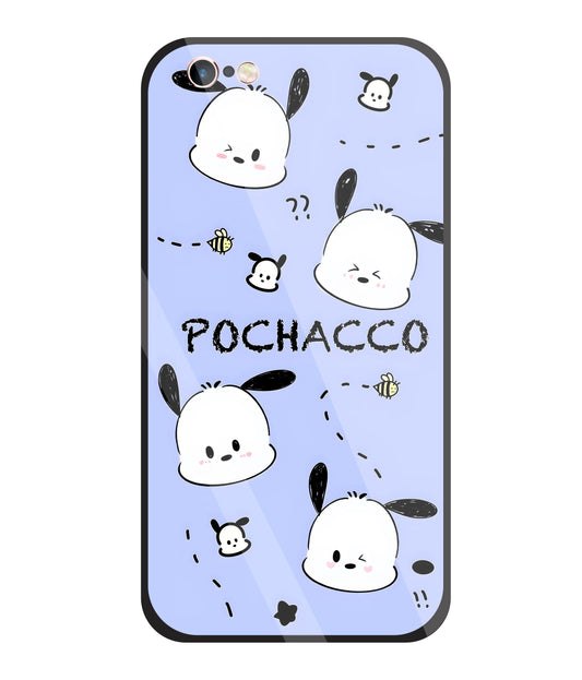 Pochacco Puppy Levender Glass Case For Apple iPhone 6 +