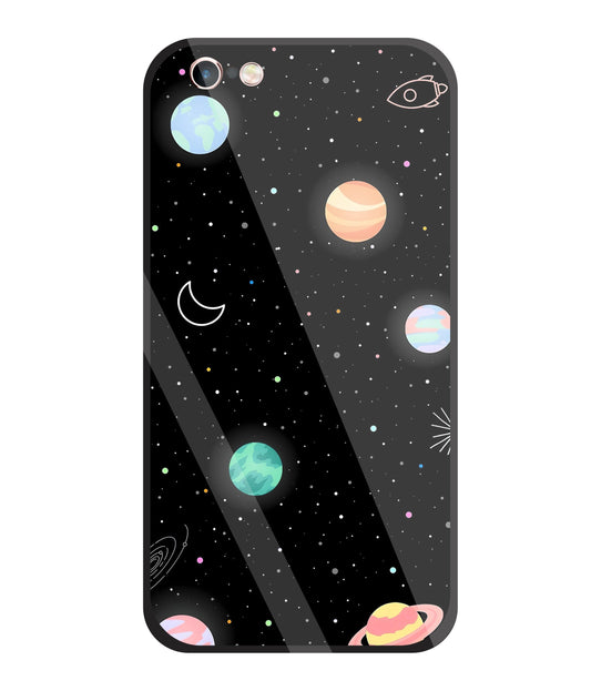 Space Galaxy Glass Case For Apple iPhone 6 +