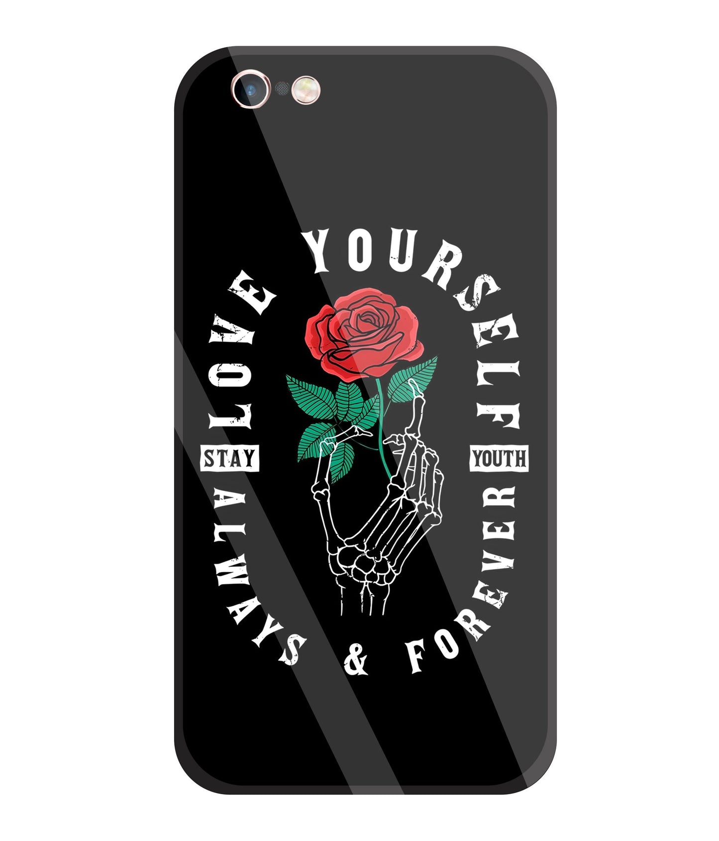 Stay Youth Love Glass Case For Apple iPhone 6 +