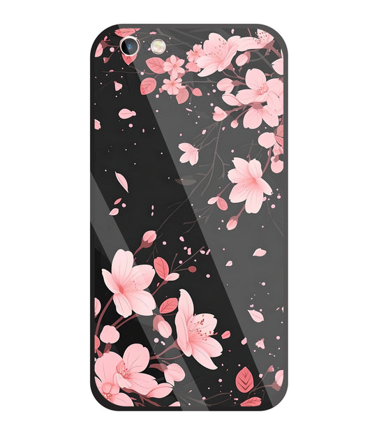 Summer Flowers Glass Case For Apple iPhone 6 +
