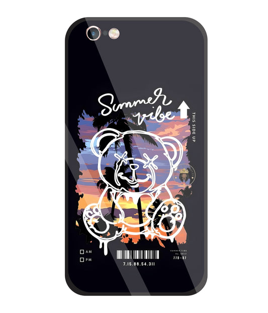 Summer Vibe Bear Glass Case For Apple iPhone 6 +