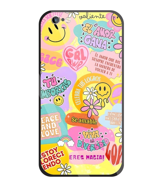 Sunflower Vibes Glass Case For Apple iPhone 6 +