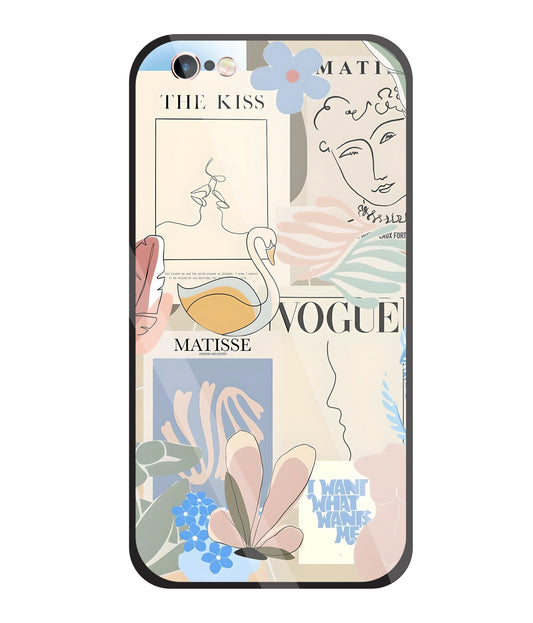 The Kiss Art Glass Case For Apple iPhone 6 +
