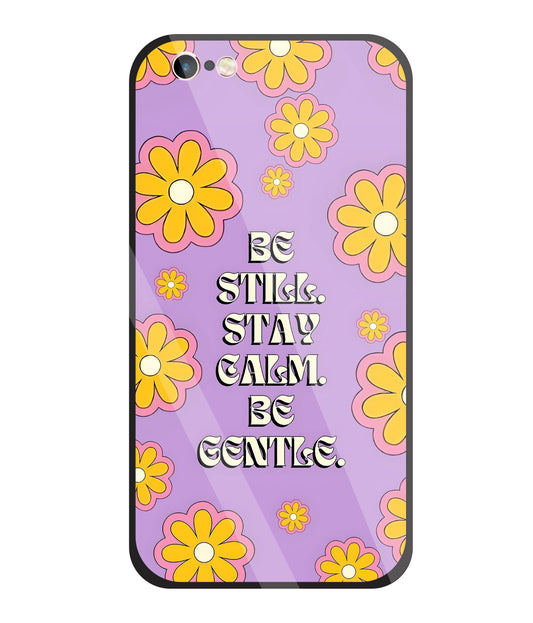 Yellow Flowers With Quotes Glass Case For Apple iPhone 6 +