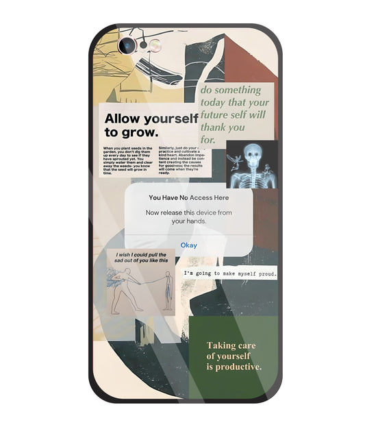 Yourself To Grow Glass Case For Apple iPhone 6 +