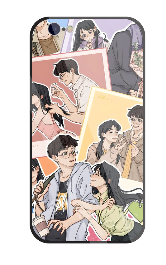 Korean Couples Glass Case For Apple iPhone 6 / 6s