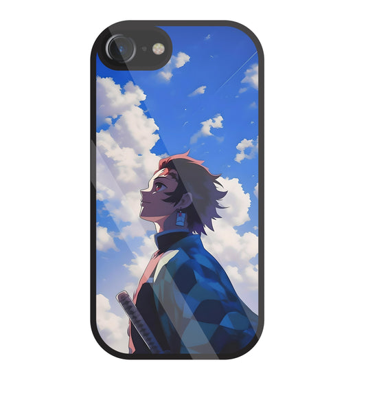 Demon Slayer-Tanjiro Kamado Glass Case For Apple iPhone 7