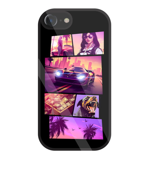 GTA 6 Glass Case For Apple iPhone 7