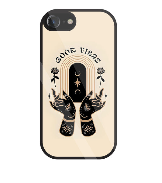 Good Vibes Hands Glass Case For Apple iPhone 7