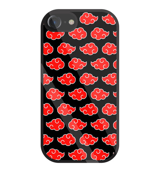Japanese Clouds Seamless Pattern Glass Case For Apple iPhone 7