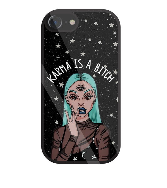 Karma Is A Bitch Glass Case For Apple iPhone 7