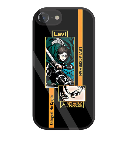 Levi Anime Glass Case For Apple iPhone 7