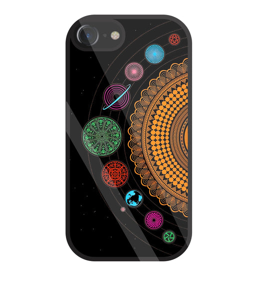 Mandala Patterns Universe Glass Case For Apple iPhone 7