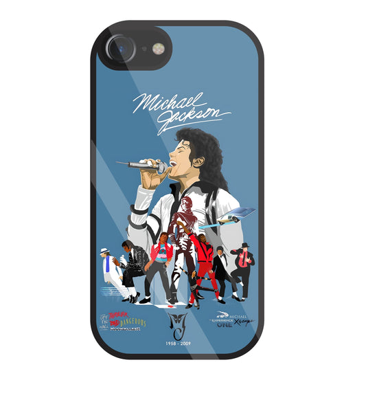 Michael Jackson Mashup Glass Case For Apple iPhone 7