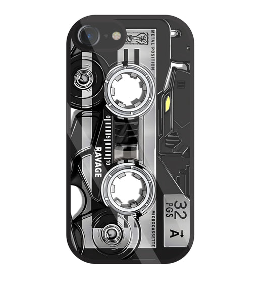 Microcassette Glass Case For Apple iPhone 7