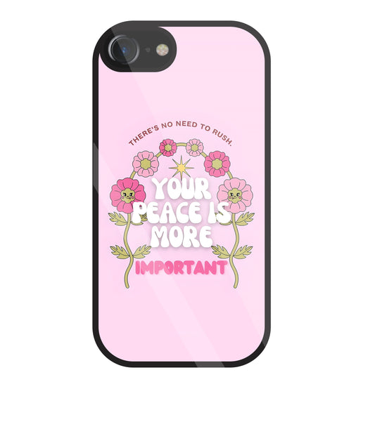 Peace Is More Important Glass Case For Apple iPhone 7