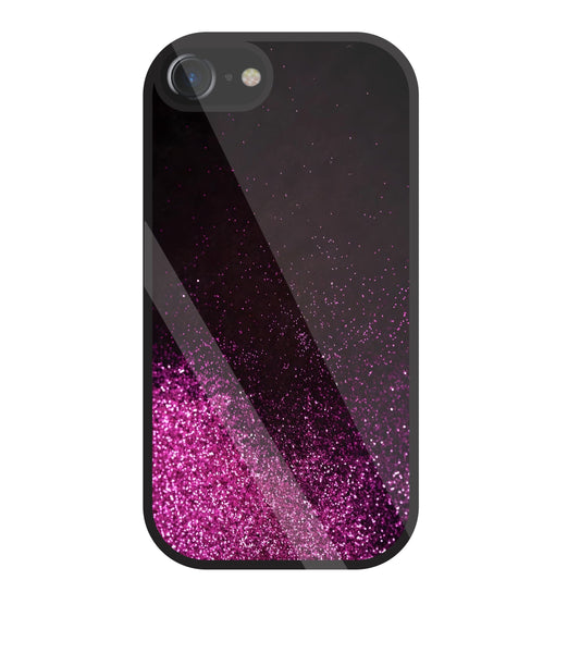 Pink Glitters Glass Case For Apple iPhone 7