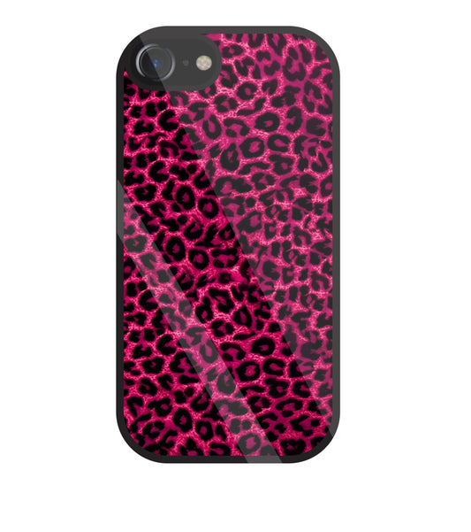 Pink Leopard Glass Case For Apple iPhone 7