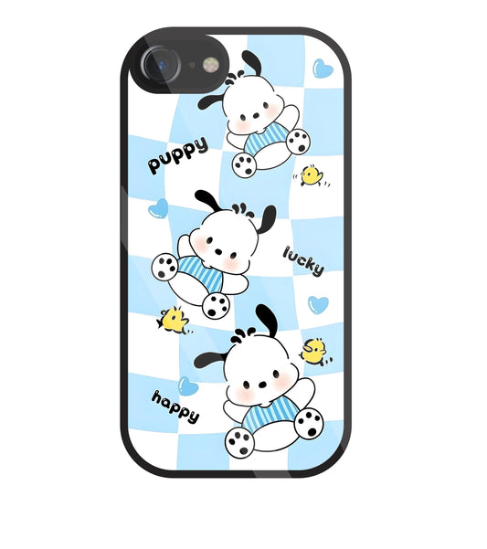 Pochacco Puppy Blue Glass Case For Apple iPhone 7