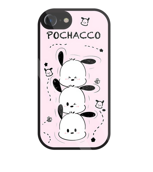Pochacco Puppy Pink Glass Case For Apple iPhone 7