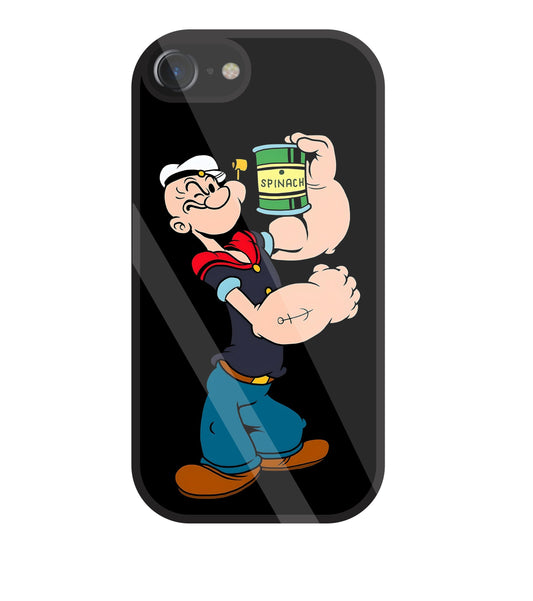 Popeye Spinach Glass Case For Apple iPhone 7