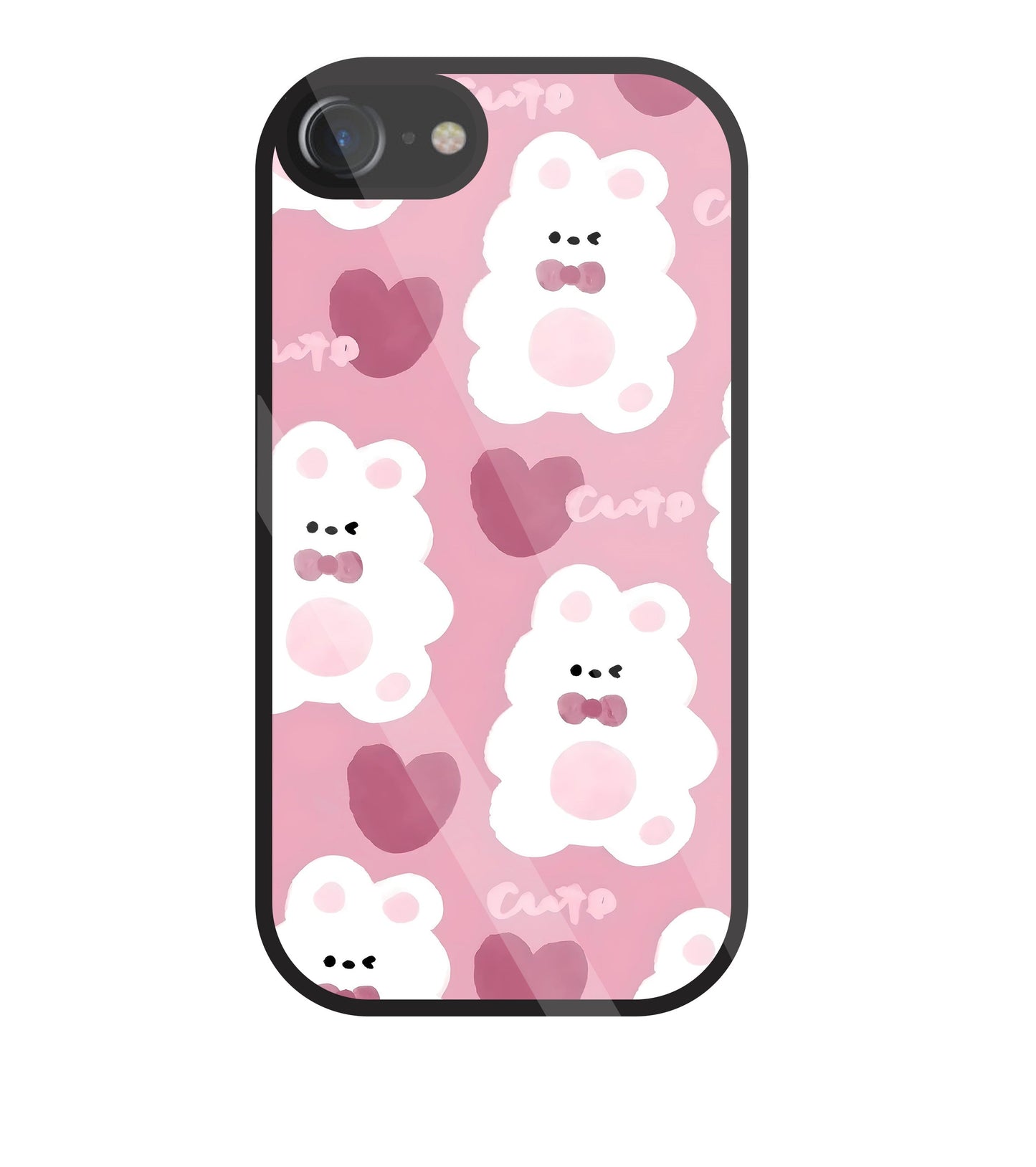Rabbit With Heart Glass Case For Apple iPhone 7