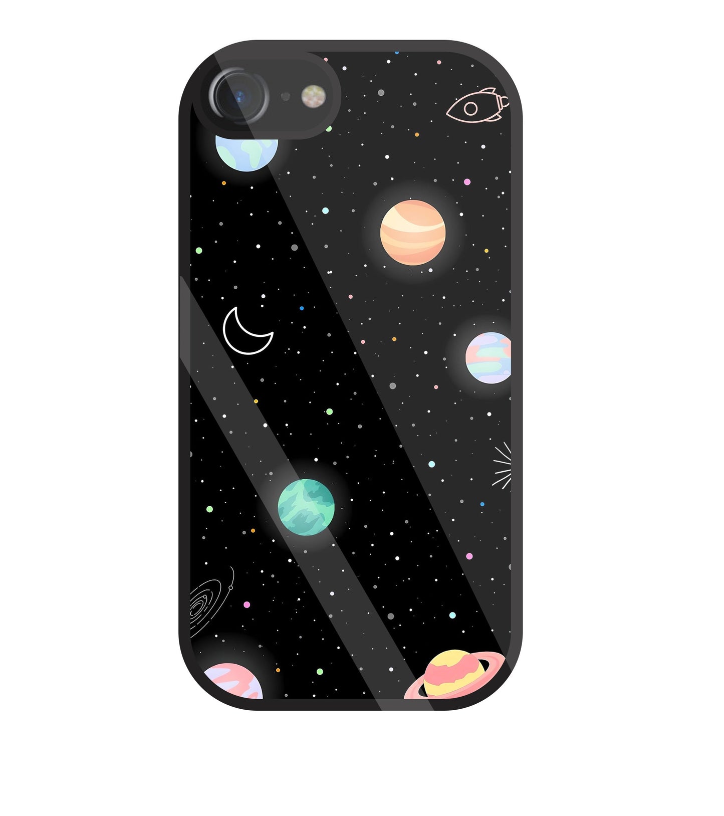 Space Galaxy Glass Case For Apple iPhone 7
