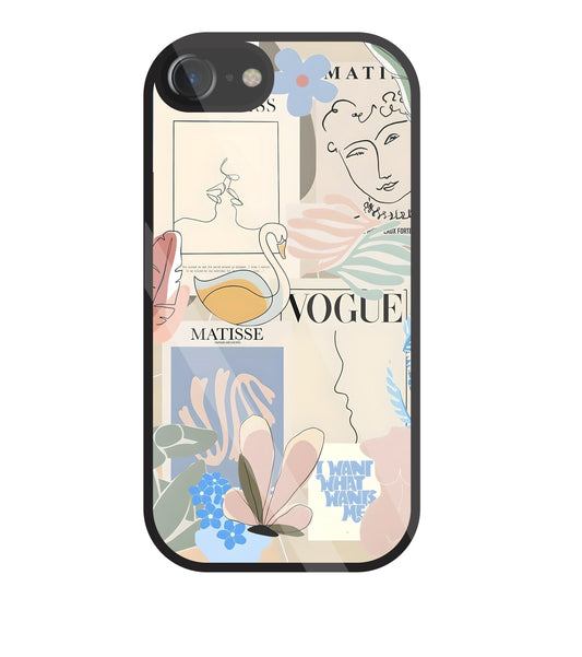 The Kiss Art Glass Case For Apple iPhone 7