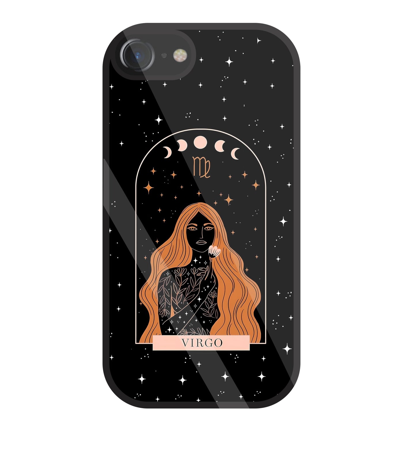 Virgo Black Glass Case For Apple iPhone 7