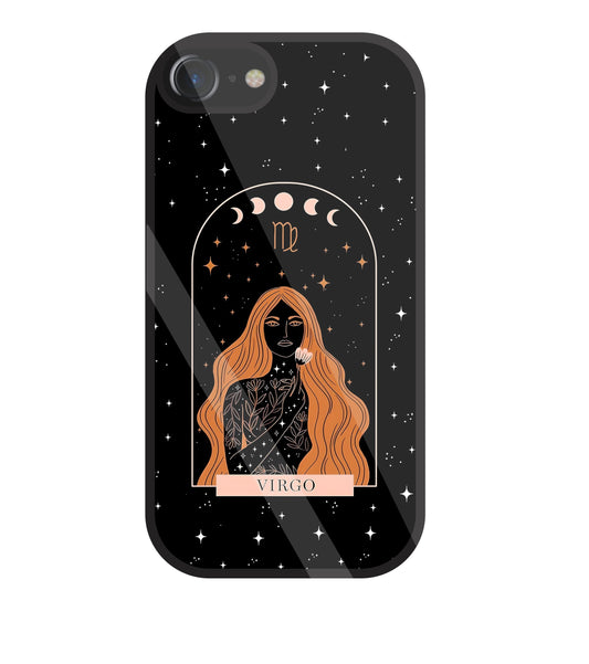 Virgo Black Glass Case For Apple iPhone 7
