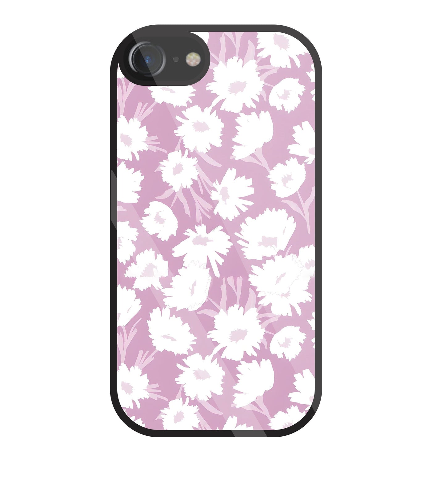 White Sunflower Glass Case For Apple iPhone 7